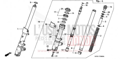 FRONT FORK VTR1000F2 de 2002